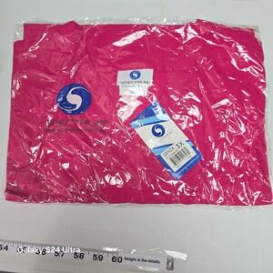 Spectrum Fuchsia Pink V-Neck Scrub Top Medical Uniform 221C Size 3X NEW